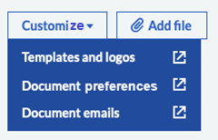 location of customization options