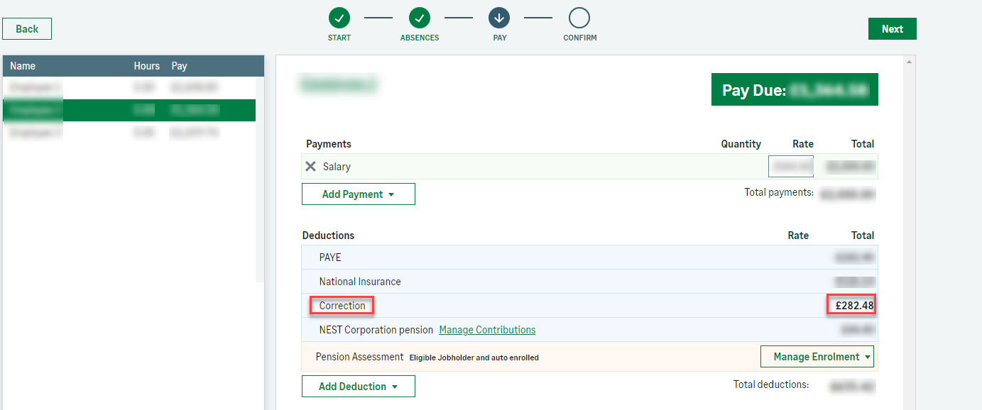 Understanding payroll corrections